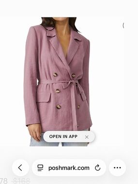 Free People Olivia Blazer Dusty Rose NWT